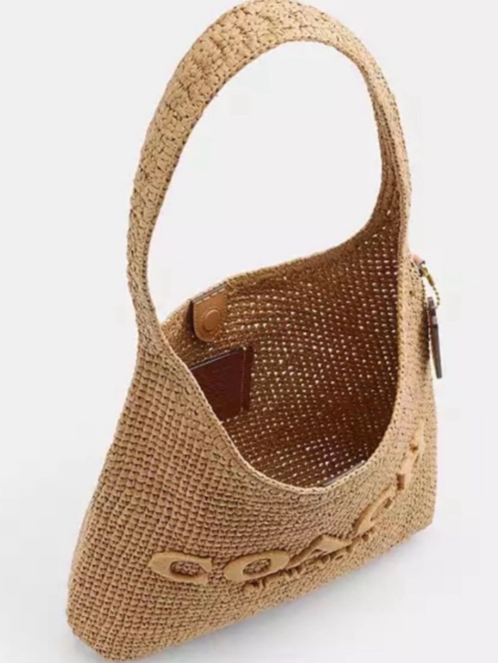 Coach Brooklyn Raffia Handbag - Picture 3 of 7